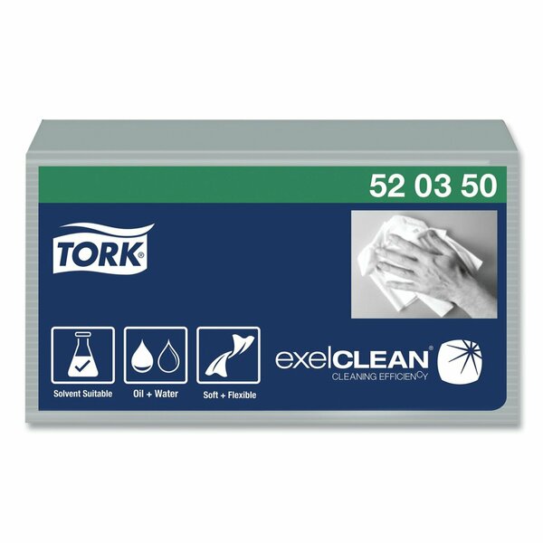Tork Tork Folded Industrial Cleaning Cloth Gray W8, Soft and Flexible, 8 x 55 Sheets, 520350 520350